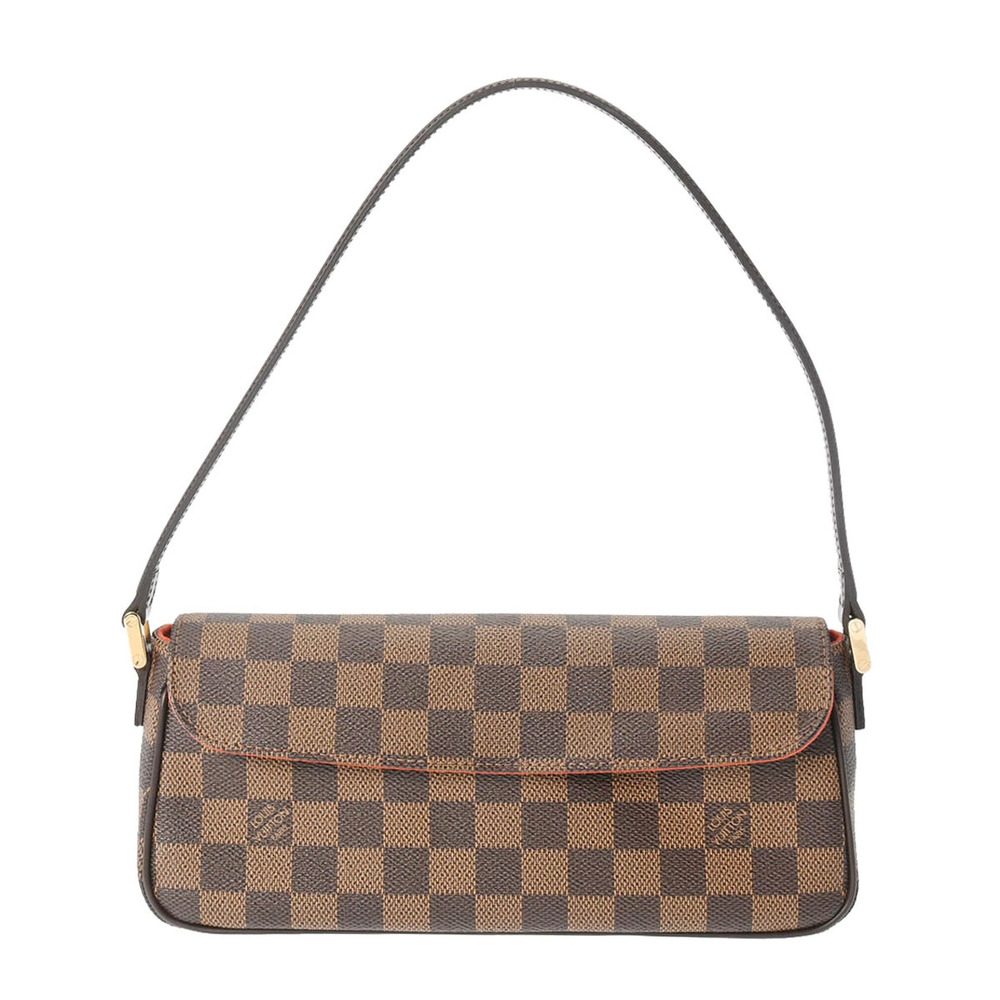LOUIS VUITTON Damier Recoleta Hobo Bag Brown Canvas Handbag Backpack Rucksack